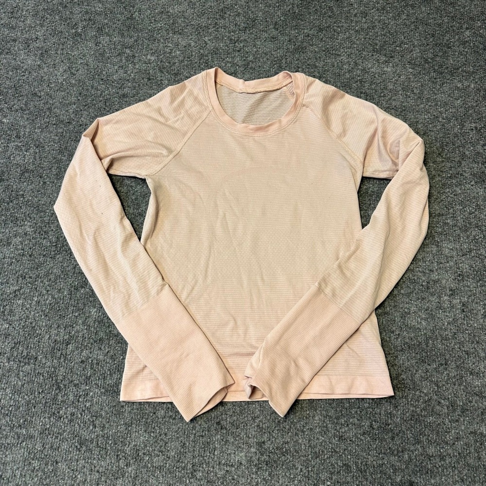 Lululemon Long Sleeve Womens Size 4 Pink Swiftly Tech Athletic Running Shirt